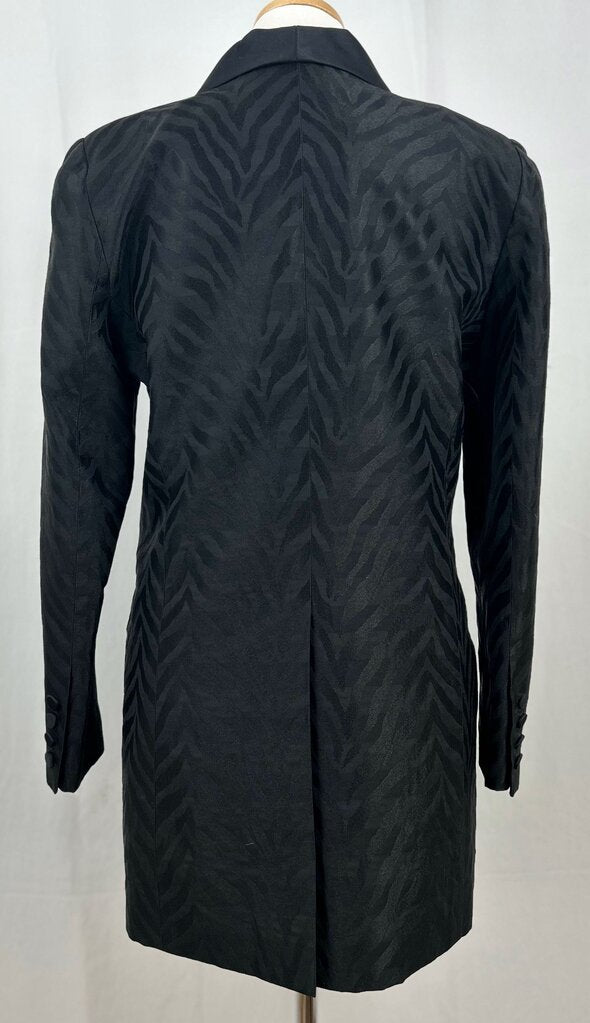 Smythe zebra print jacquard tuxedo mini dress (size 6)