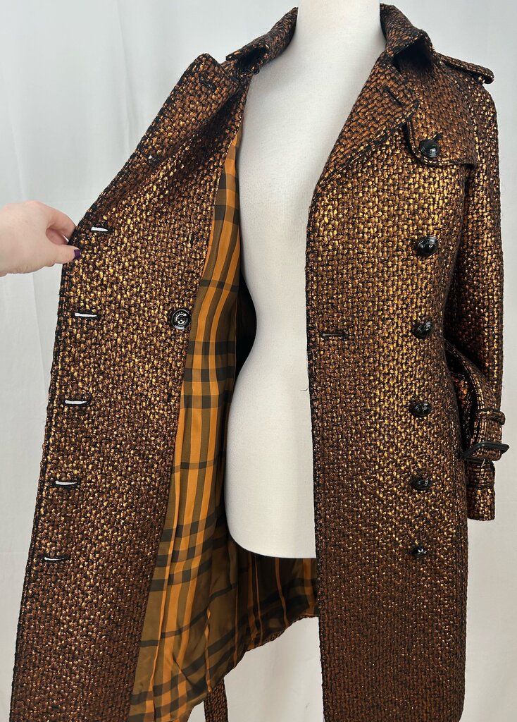 Burberry Copper thread trench coat (size 8)