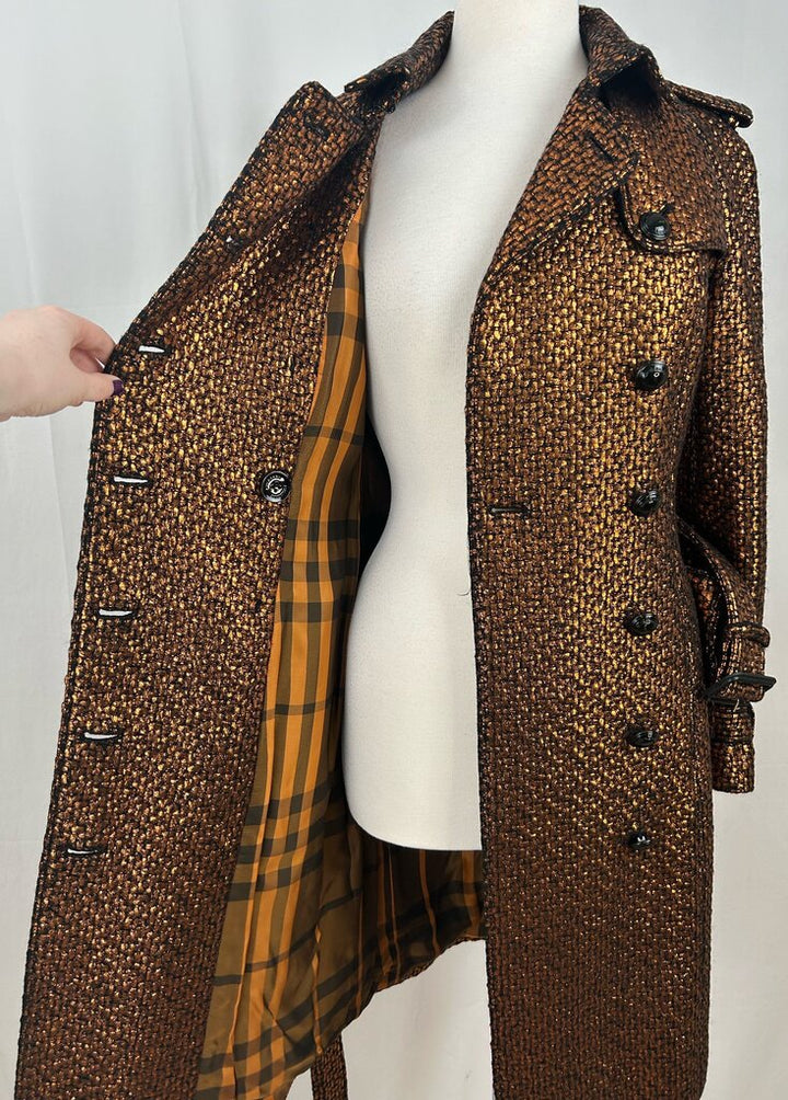 Burberry Copper thread trench coat (size 8)