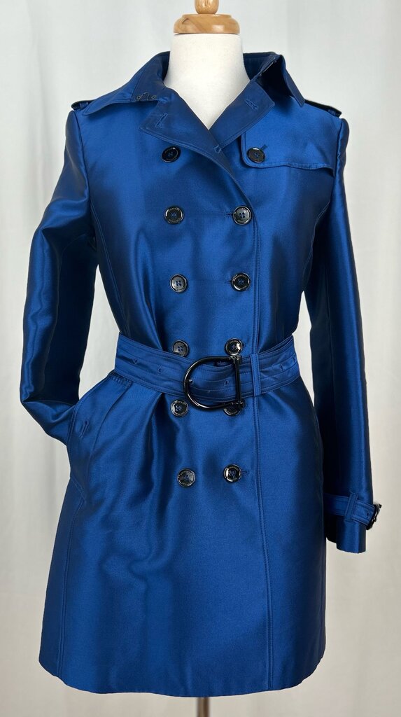 Burberry shimmer belted trench (size 8)