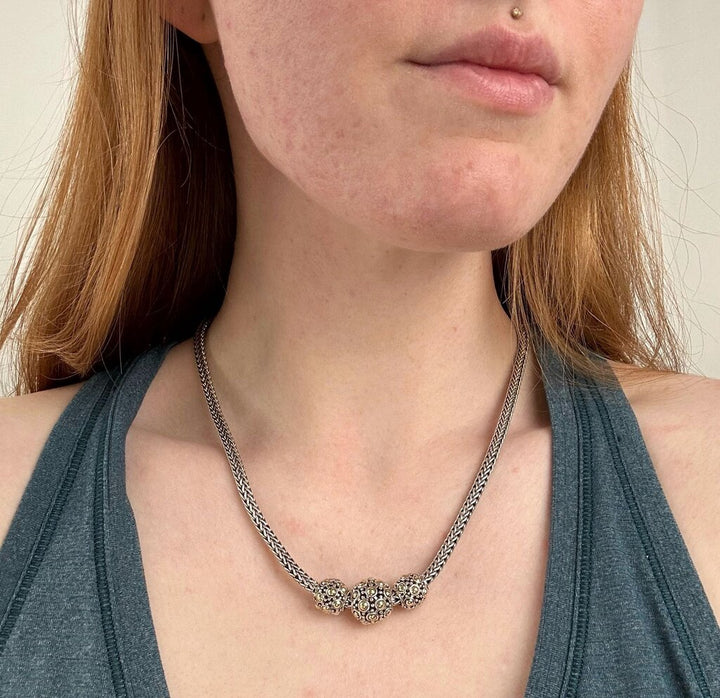 John Hardy Jaisalmer Trio Ball necklace