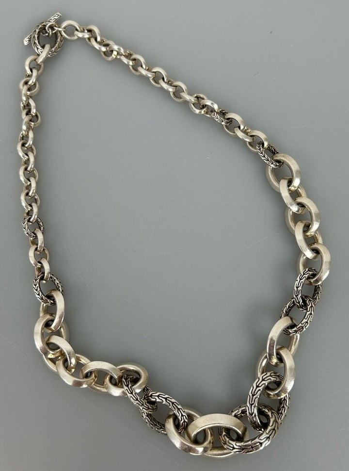 John Hardy graduated link toggle necklace