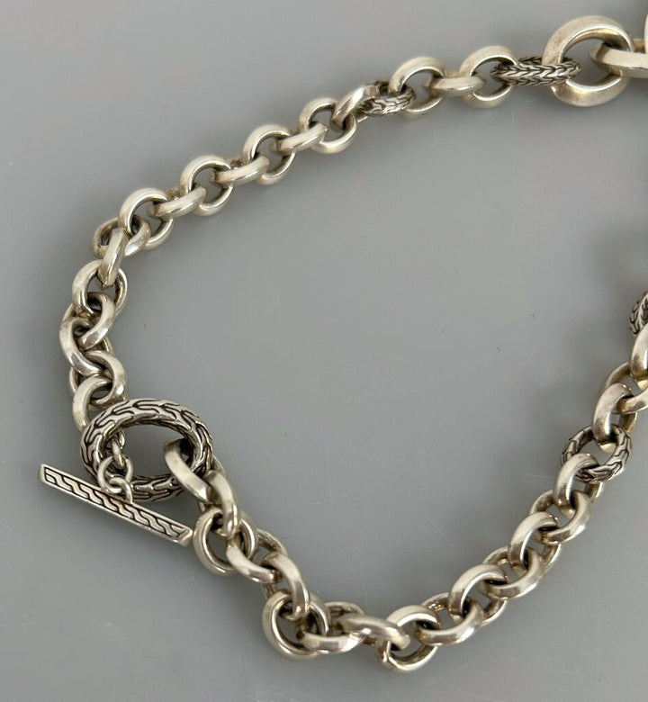 John Hardy graduated link toggle necklace