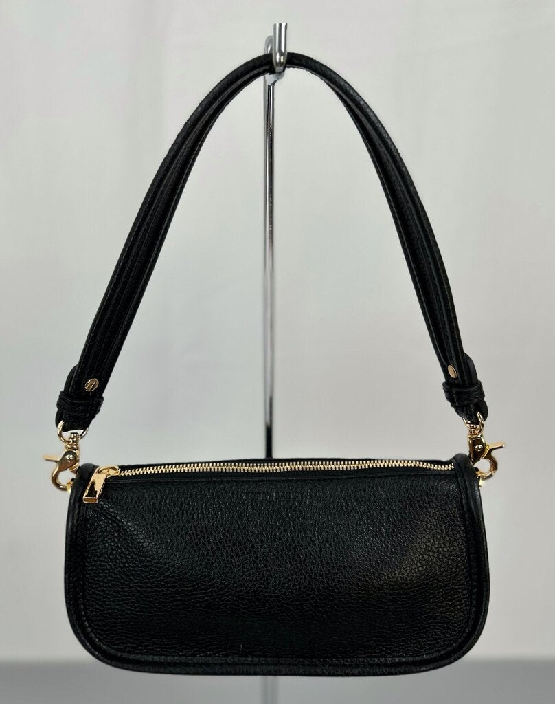 Poppy Barley "Classic Baguette" leather shoulder bag