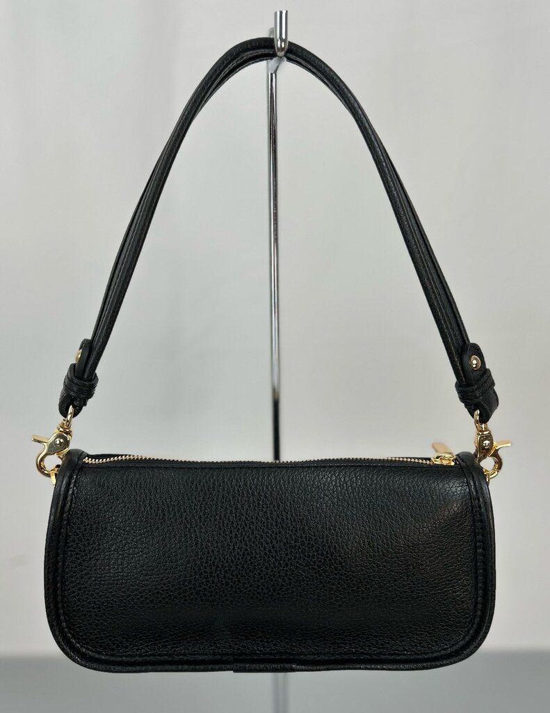 Poppy Barley "Classic Baguette" leather shoulder bag