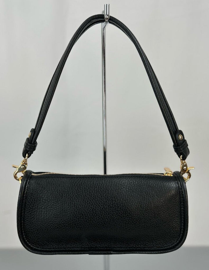 Poppy Barley "Classic Baguette" leather shoulder bag
