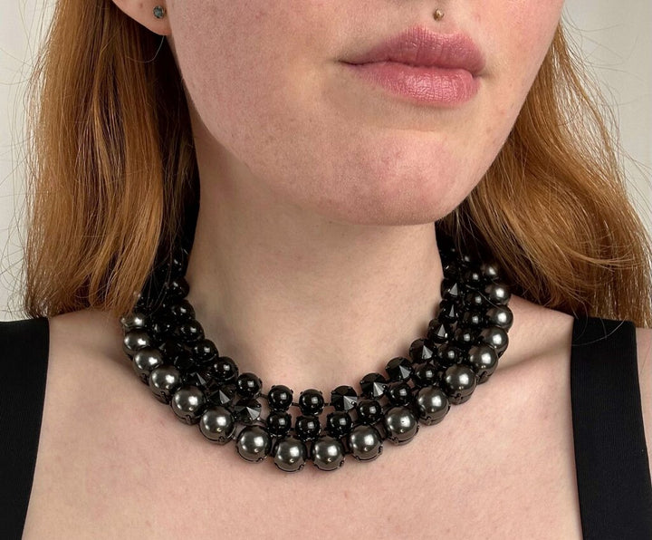 Gucci bead/pearl statement necklace