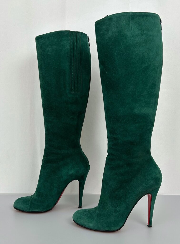 Louboutin "Babel" tall suede stiletto (size 7.5)