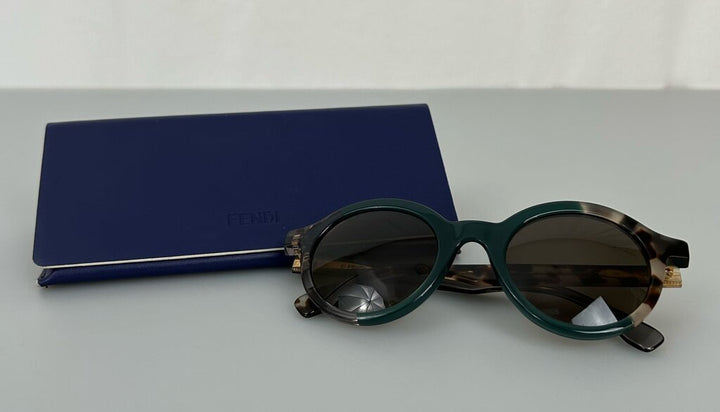 Fendi round tortoiseshell sunglasses
