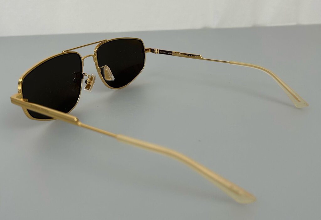 Bottega Veneta Goldtone aviator sunglasses