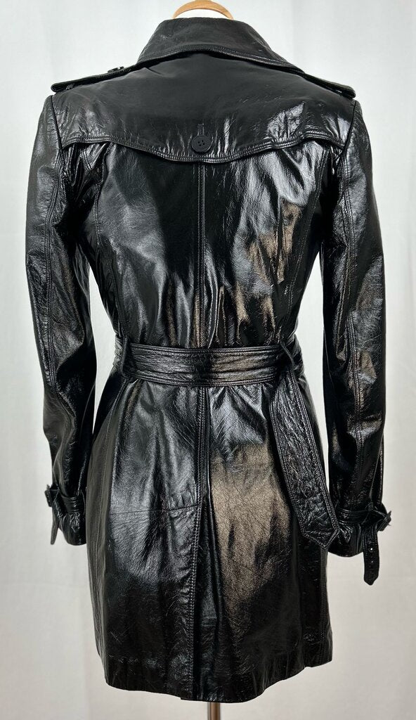 Burberry London "Backworth" shiny trench coat (size 8)