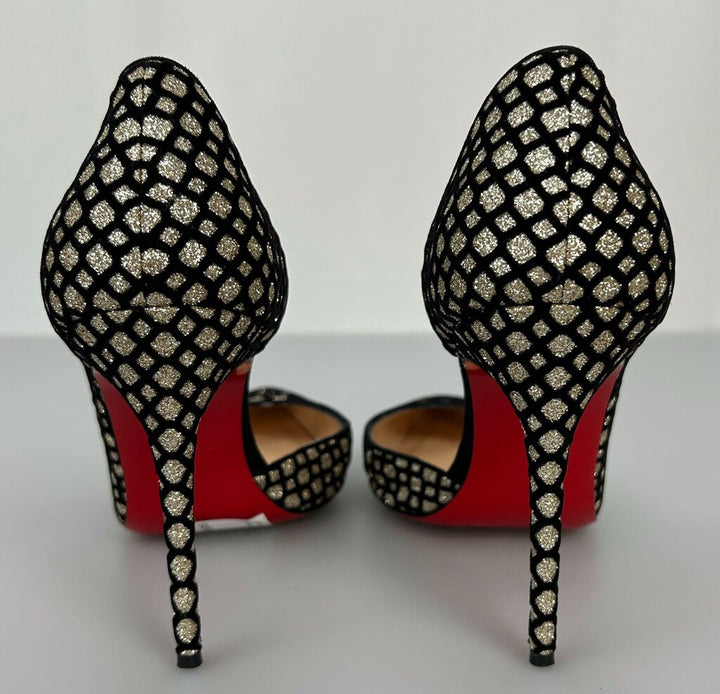 Christian Louboutin Iriza 100 Glitter Floque pumps (size 8)
