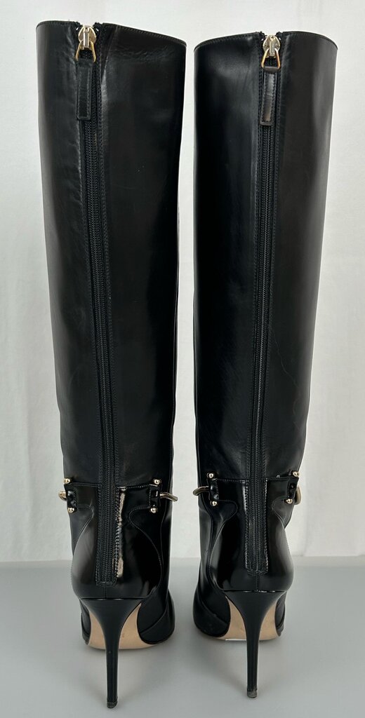 Hugo Boss "Nikie" heeled gold chain boot (size 7.5)
