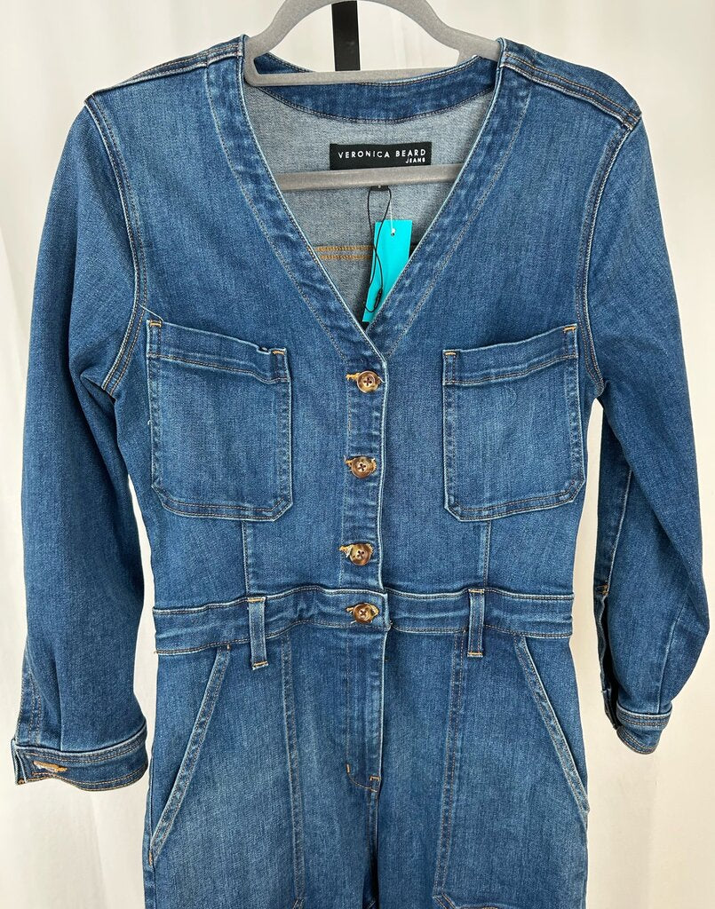 Savanna denim bootcut jumpsuit (size 8)