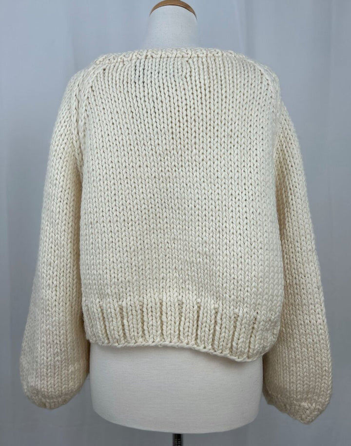 GOGO chunky knit heart pullover (L)