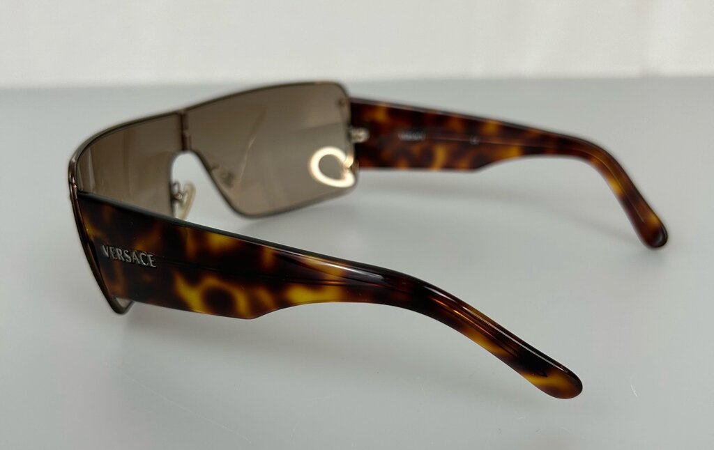 Versace Mod 2037 tortoiseshell shield sunglasses