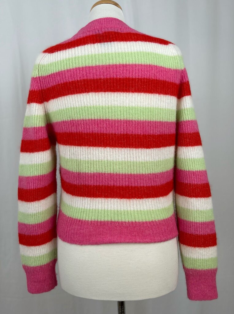 Ganni striped jewel button sweater (XS)