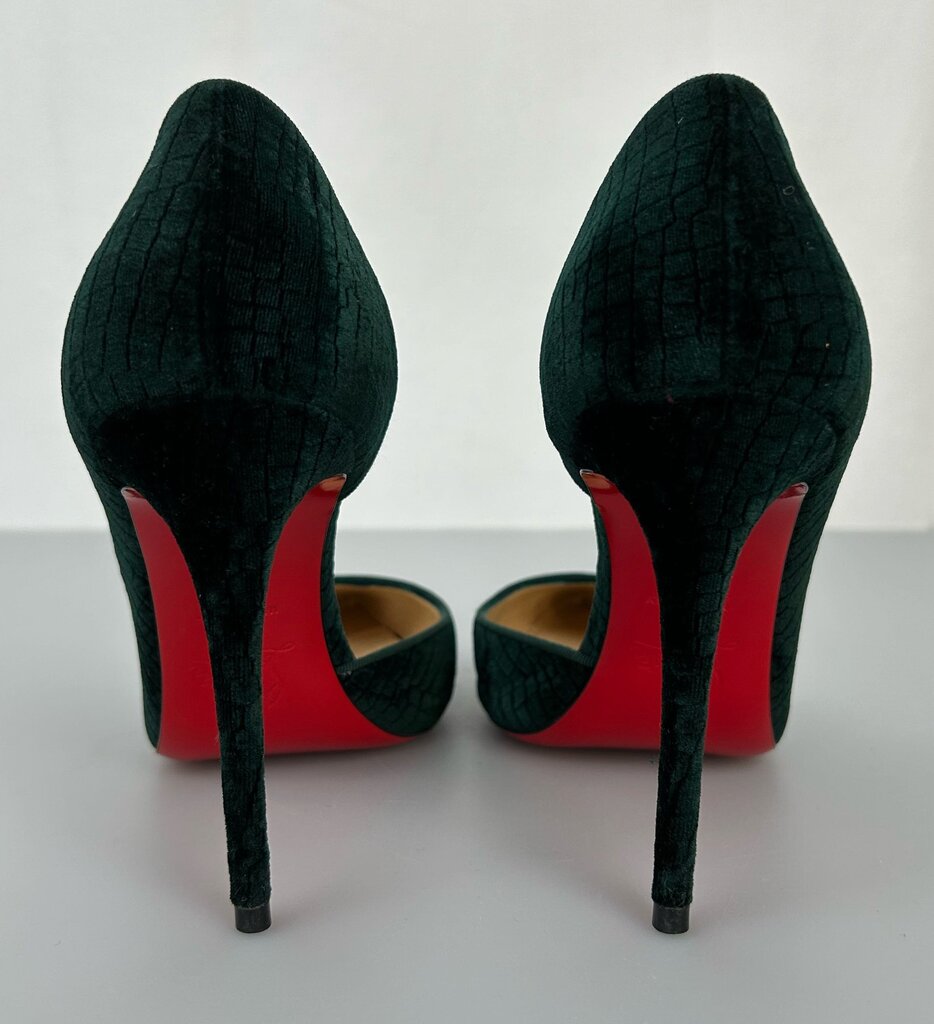 Christian Louboutin Iriza 100 suede stamped pump (size 7.5)