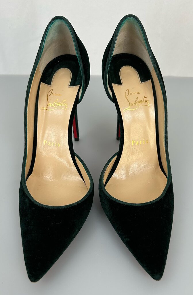 Christian Louboutin Iriza 100 suede stamped pump (size 7.5)