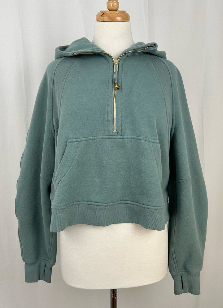 Lululemon scuba 1/2 zip cropped hoodie (M/L)