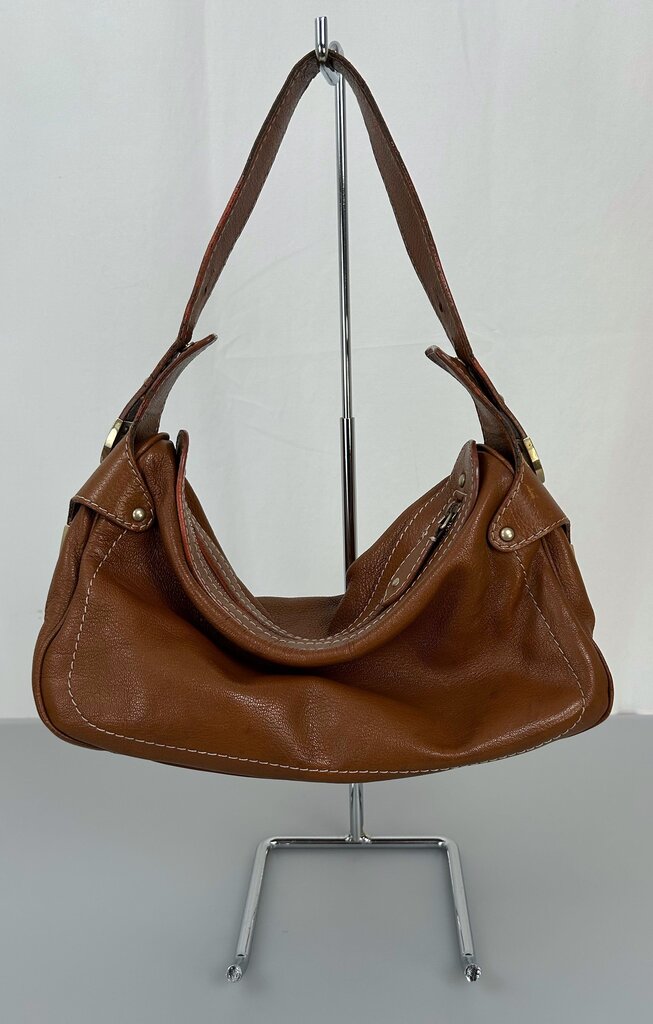 Bally vintage leather shoulder hobo bag