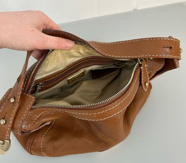 Bally vintage leather shoulder hobo bag