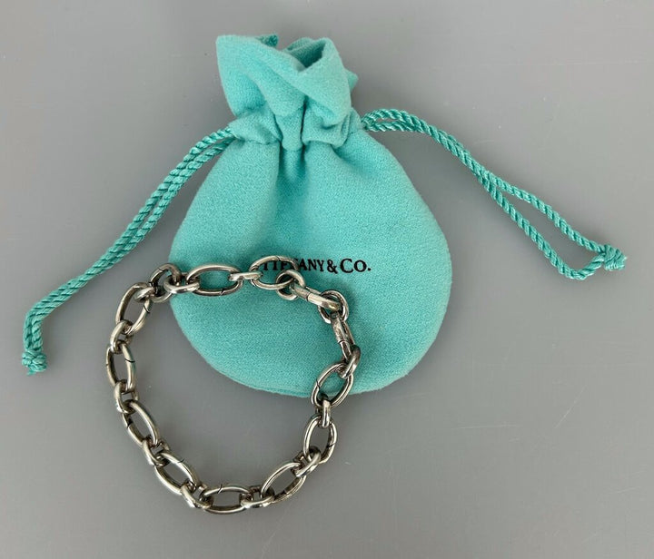 Tiffany oval clasping charm bracelet