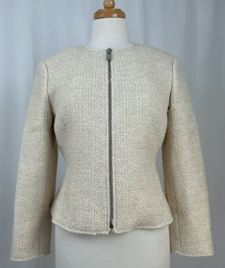 Theory NWT full zip tweed blazer (size 8)