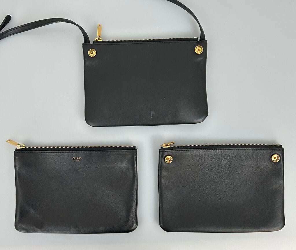 Celine "Trio" lambskin small crossbody