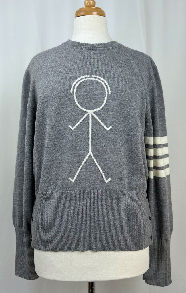 Thom Browne Icon Intarzia "Stickman" pullover (XL)