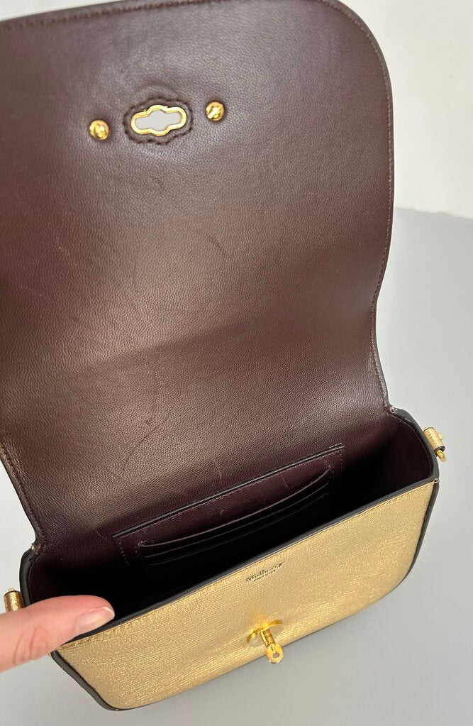 Mulberry metallic small crossbody