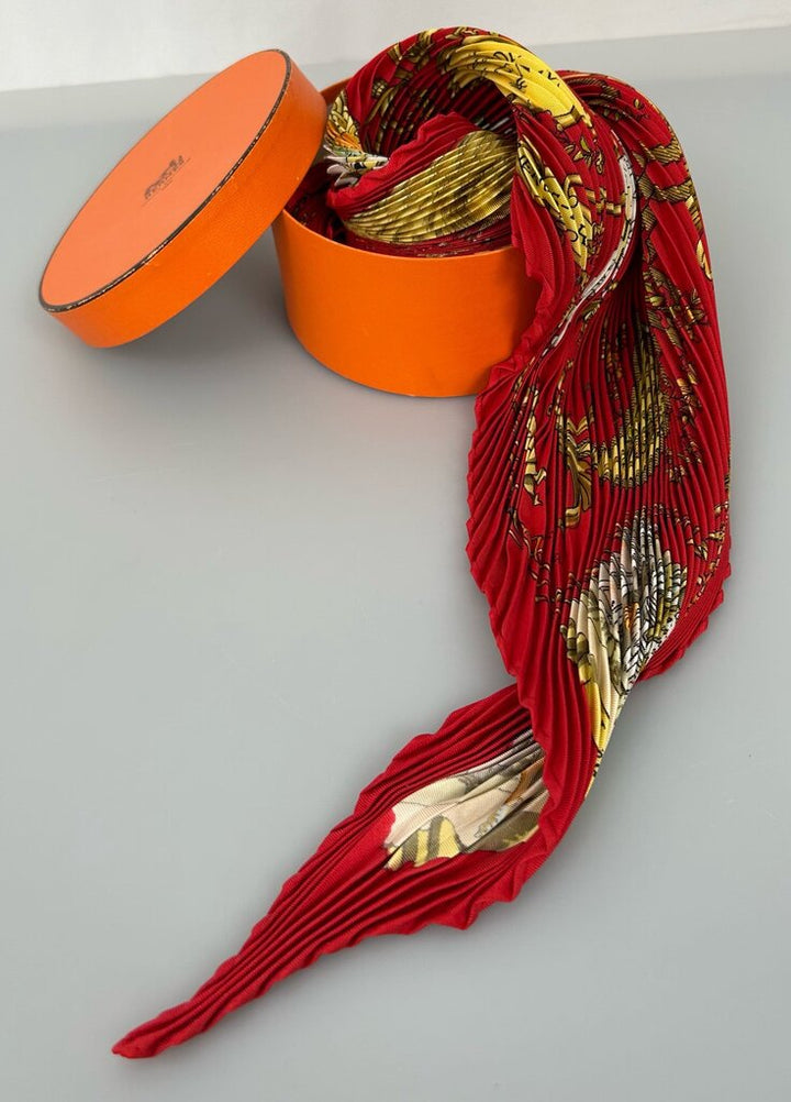 Hermes Plisse "Italian Comedy" scarf