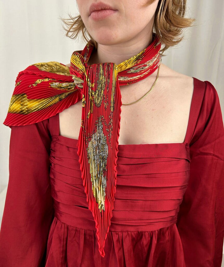 Hermes Plisse "Italian Comedy" scarf