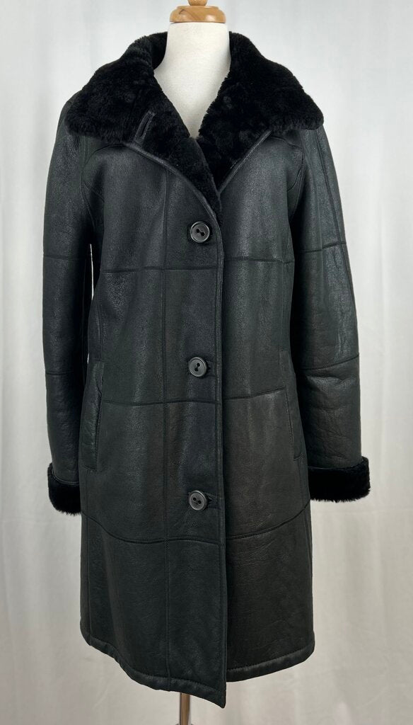 Christ shearling leather coat (L)
