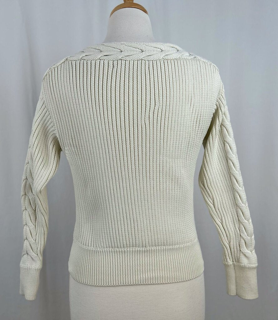 Celford (Japan) cable knit crop pullover (XS)