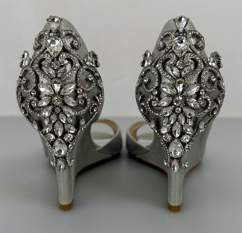 Badgley Mischka metallic wedge heel (size 7.5)