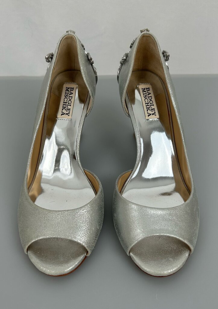 Badgley Mischka metallic wedge heel (size 7.5)