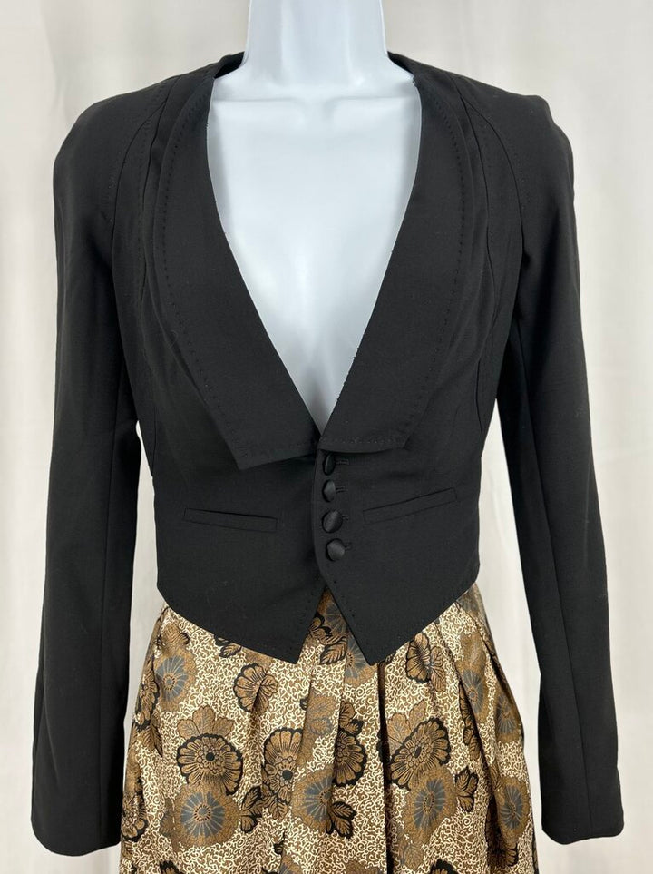 DSquared cropped tuxedo style blazer (S)