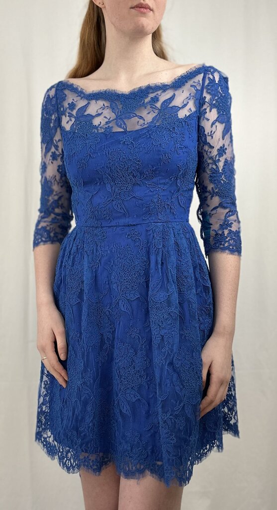Issa (London) lace fit flare mini party dress (size 6)
