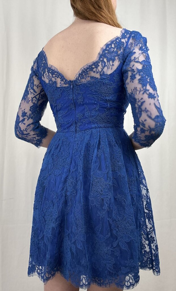 Issa (London) lace fit flare mini party dress (size 6)