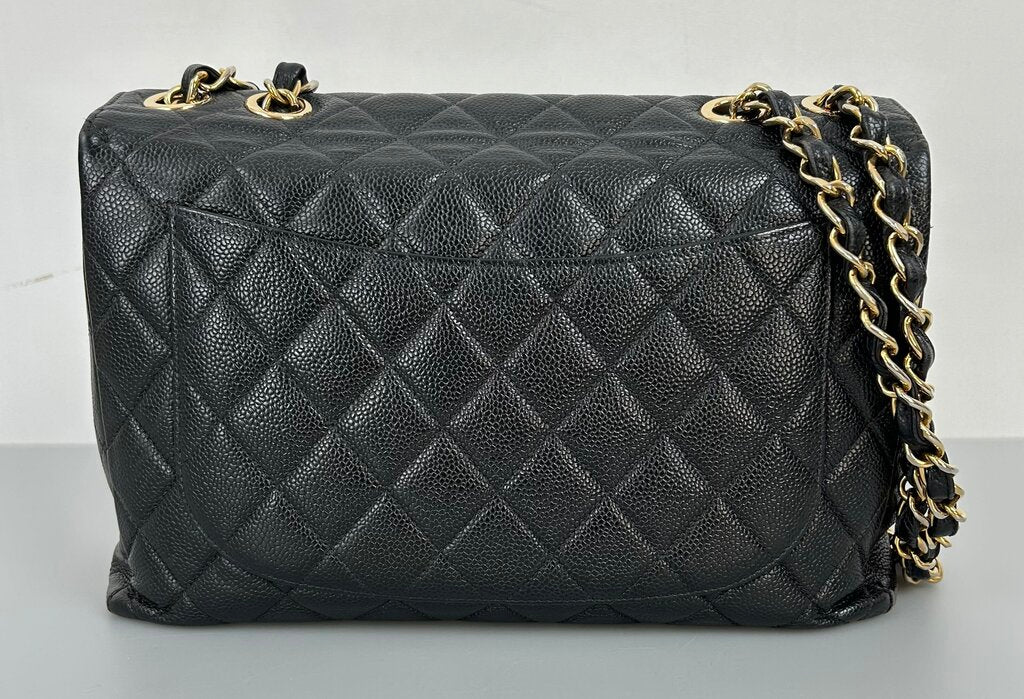 Chanel classic jumbo caviar 2002 shoulder bag