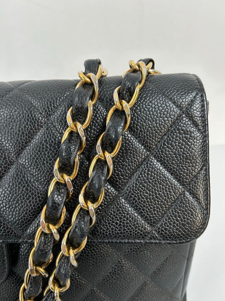 Chanel classic jumbo caviar 2002 shoulder bag
