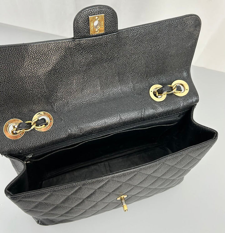 Chanel classic jumbo caviar 2002 shoulder bag