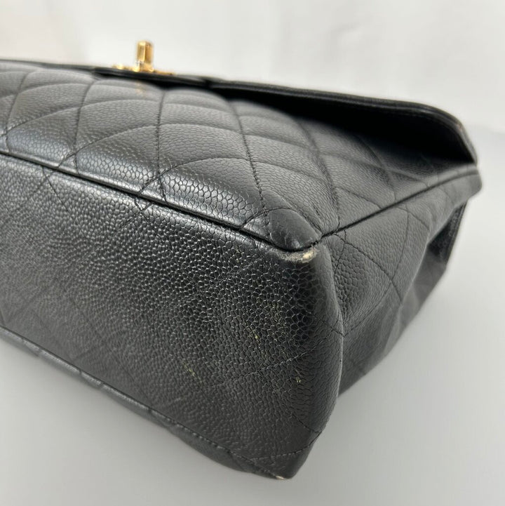 Chanel classic jumbo caviar 2002 shoulder bag