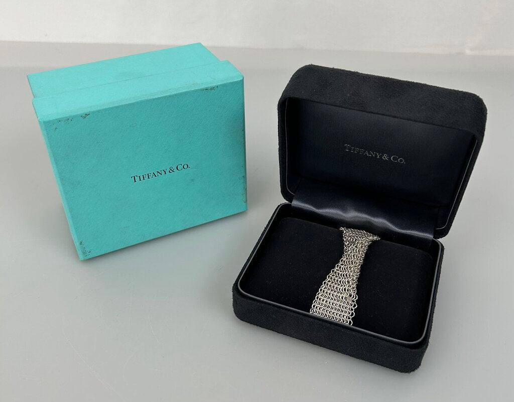 Tiffany & Co Elsa Peretti chainmail twist bracelet