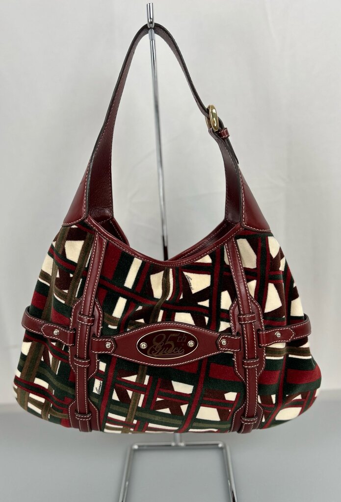 Gucci 85th Anniversary velvet horsebit hobo