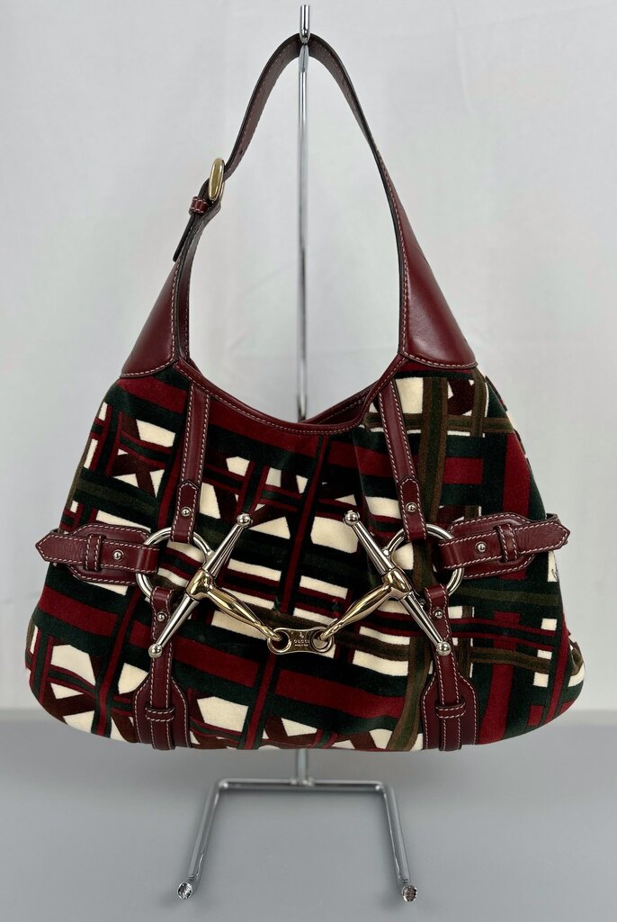 Gucci 85th Anniversary velvet horsebit hobo