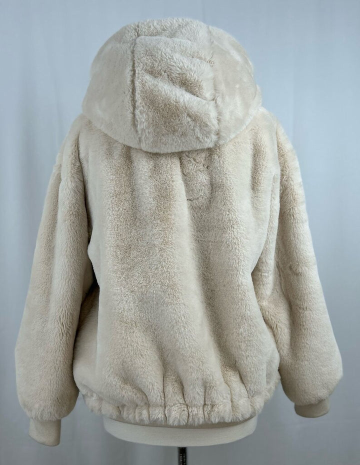 RD Style fuzzy hooded full zip jacket (XS)