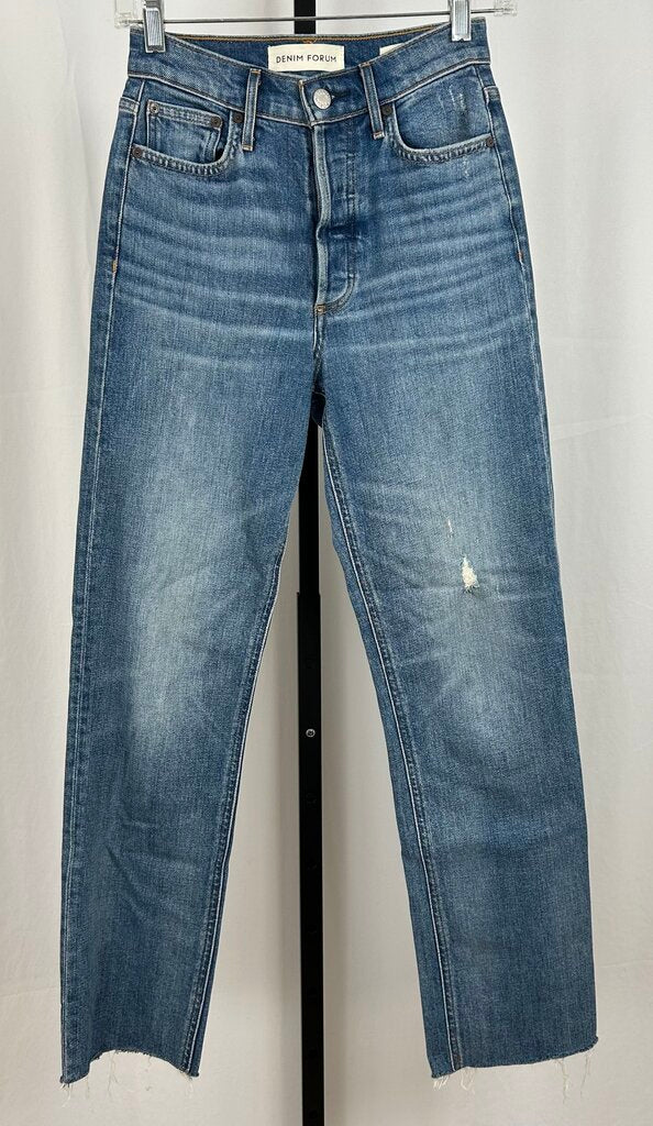 Denim Forum (Aritzia) "Arlo" high rise straight jean (size 24)