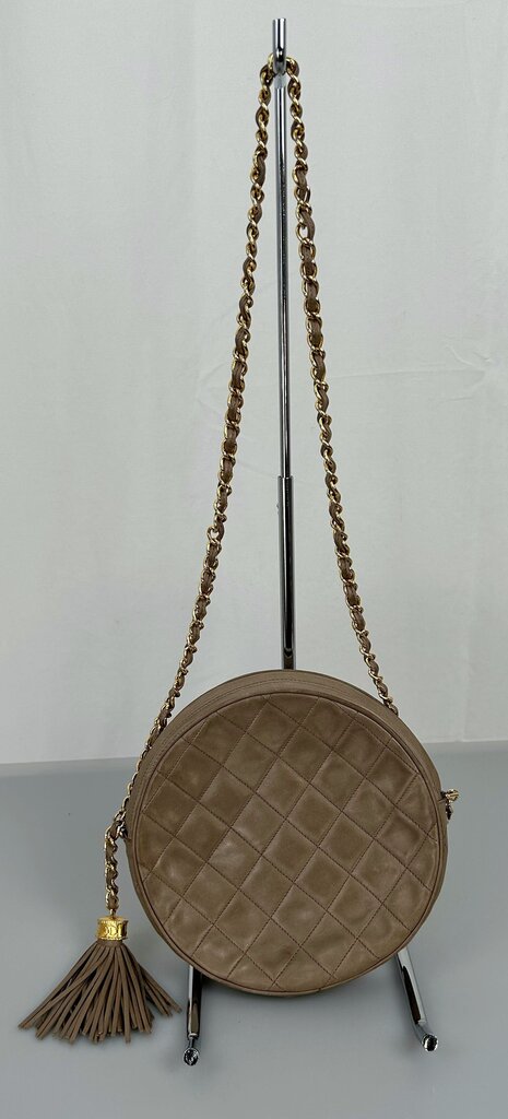 Chanel round lambskin tassel crossbody